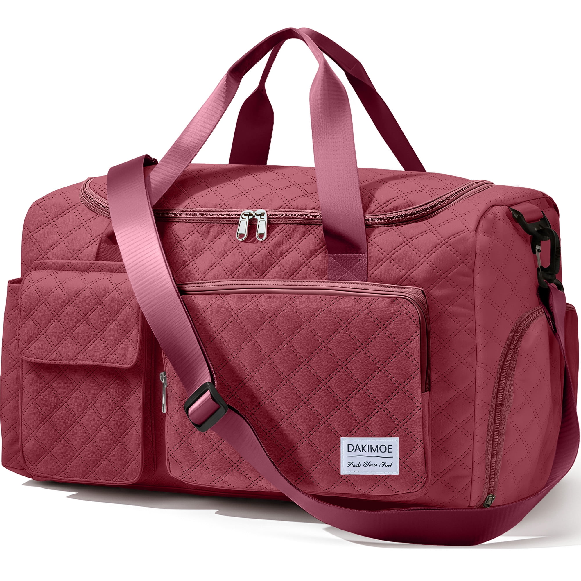 DAKIMOE Gym Bag for Women Mens Travel Duffle Bags with Shoe Compartment ...