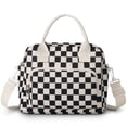 thumbnail image 1 of Gynky Insulated Lunch Bag Women Men Large Reusable Cute Lunch Bags Leakproof Portable Cooler Tote Bags for Work Picnic, Black and White, 1 of 8