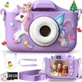 thumbnail image 1 of PayUSD Kids Camera Unicorn Selfie Camera Toys for Toddlers Ages 6+ Girls Boys HD Digital Video Camera 32GB, Christmas Birthday Gifts, Purple, 1 of 8