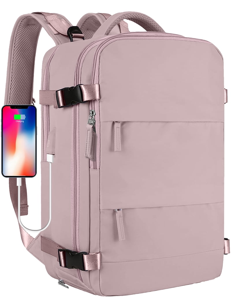 DAKIMOE Large Travel Backpack for Women Men Laptop Bag Airline Approved  Carry On Backpacks Waterproof Anti Theft Gym Bags Hiking Flight Approved  Luggage Casual Daypack, Large, Light Pink - Walmart.com