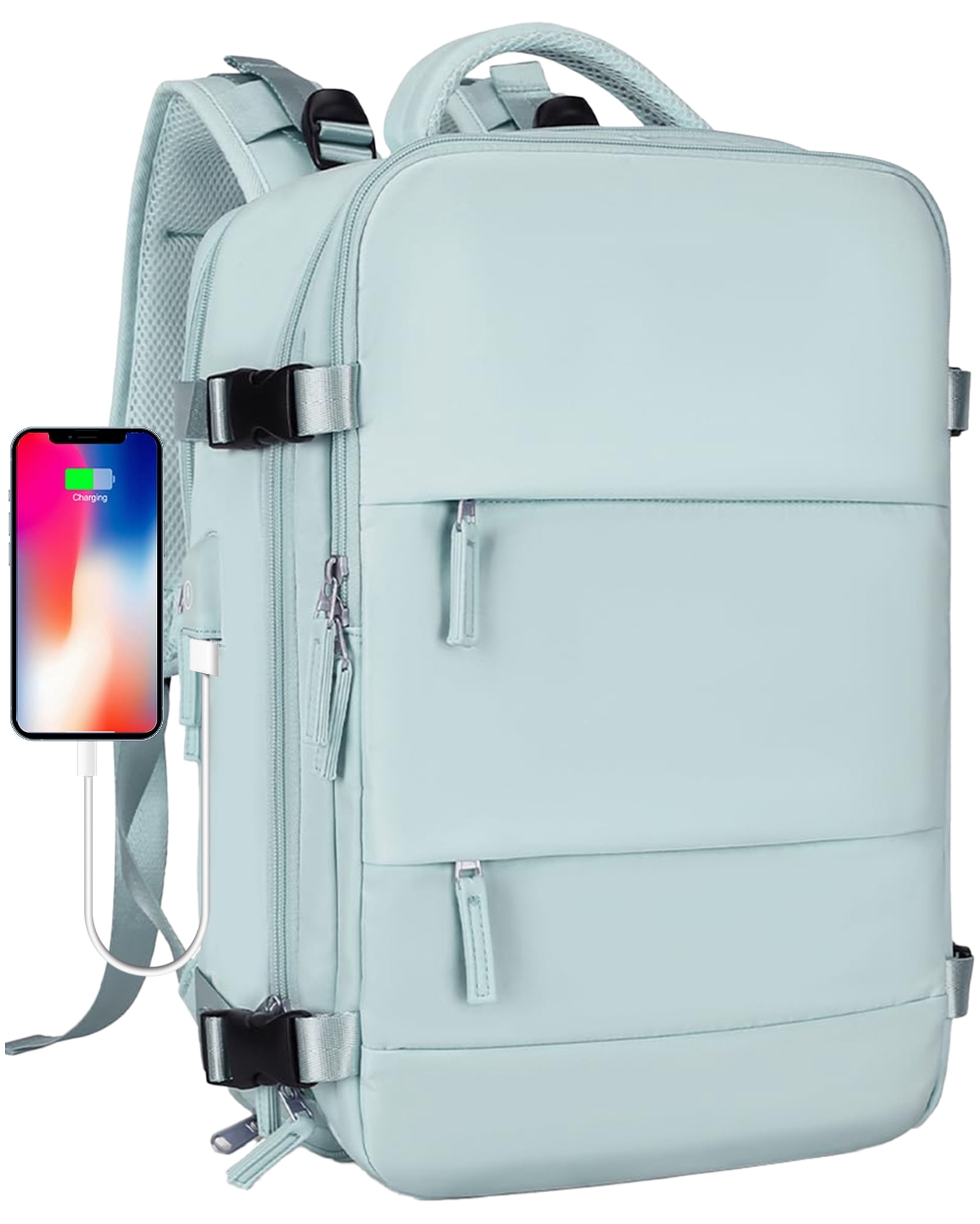 Travel Backpack Expandable Snoffic Expandable Travel Backpack  Airline  Approved, Fits 17" Laptops, Water Resistant, Up To 50L Capacity Personal  Item Travel Bag Airplane