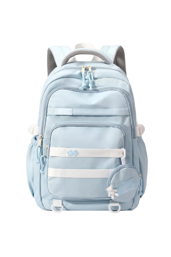 Large School Backpack for Girls Boys Lightweight Spacious Kids Bookbag with Multiple Pockets for Middle School College, Blue