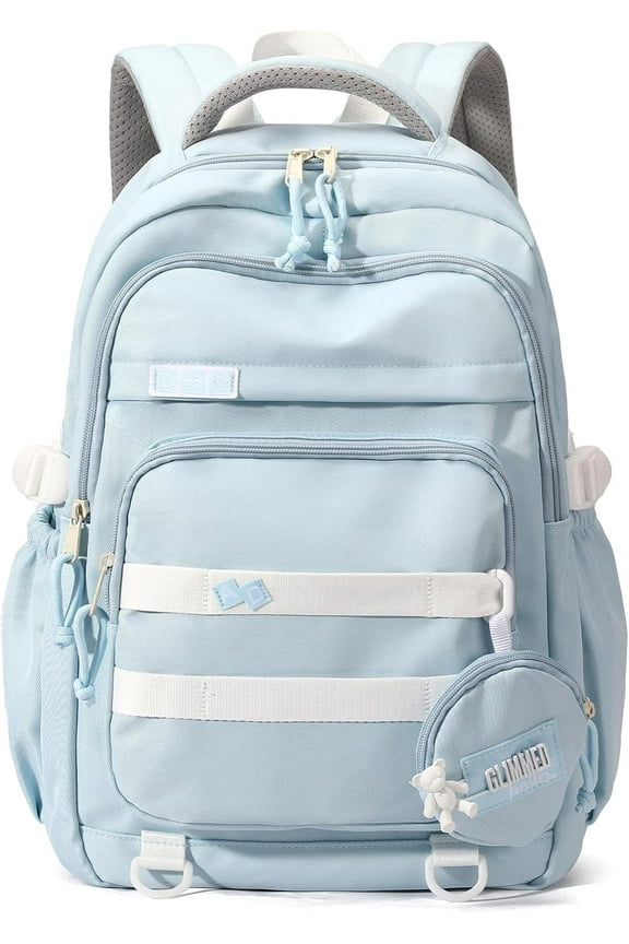 Large capacity Backpack Aesthetic Student Schoolbag Middle School Backpack, Blue