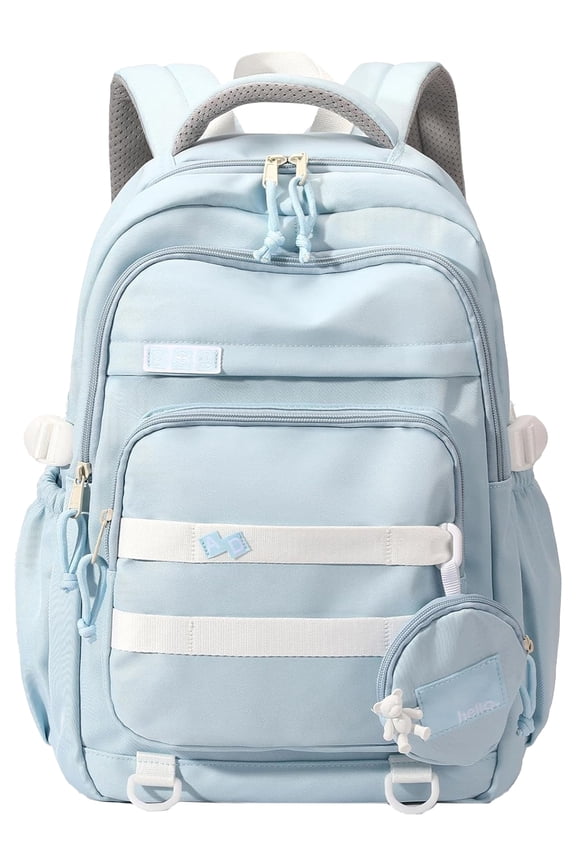 Large School Backpack for Girls Boys Lightweight Spacious Kids Bookbag with Multiple Pockets for Middle School College, Blue