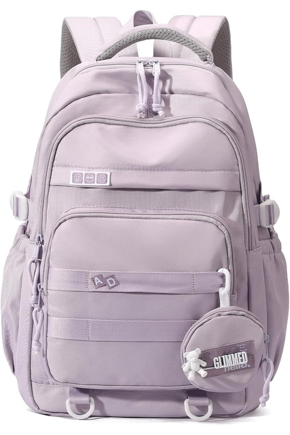 Large capacity Backpack Aesthetic Student Schoolbag Middle School Backpack, Purple