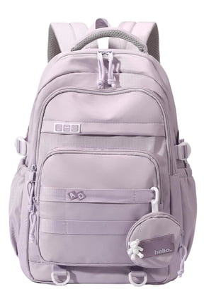 Large School Backpack for Girls Boys Lightweight Spacious Kids Bookbag with Multiple Pockets for Middle School College, Purple
