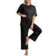 thumbnail image 1 of DAKIMOE Lounge Sets for Women Short Sleeve Tops and Long Pants Soft Comfy Pajamas Set 2 Piece Loungewear Nightwear Pjs Sleepwear Outfits for Women S-XXL, 1 of 7