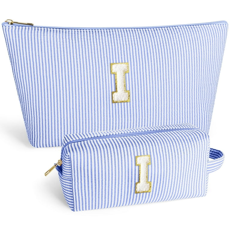 DAKIMOE Makeup Bag Cosmetic Bags Organizer Personalized Initial