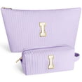 thumbnail image 1 of DAKIMOE Makeup Bag Cosmetic Bags Organizer Personalized Initial Travel Essentials Toiletry Bag for Birthday Christmas Girlfriend Teacher Valentines Day Gifts, 1 of 9