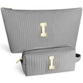 thumbnail image 1 of DAKIMOE Makeup Bag Cosmetic Bags Organizer Personalized Initial Travel Essentials Toiletry Bag for Birthday Christmas Girlfriend Teacher Valentines Day Gifts, 1 of 9