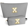 thumbnail image 1 of DAKIMOE Makeup Bag Cosmetic Bags Organizer Personalized Initial Travel Essentials Toiletry Bag for Birthday Christmas Girlfriend Teacher Valentines Day Gifts, 1 of 9