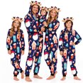 thumbnail image 1 of DAKIMOE Matching Family Christmas Onesies, One Piece Holiday Pajamas Set, Festive Long Sleeve Sleepwear for Men Women Kids, 1 of 7