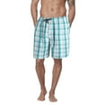 thumbnail image 1 of DAKIMOE Mens Sleep Shorts Pajama Shorts Cotton Sleeping Short Pajamas Bottoms for Men Comfy Mens Board Shorts Sleepwear Lounge Bottom, Cyan Plaid, M, 1 of 10