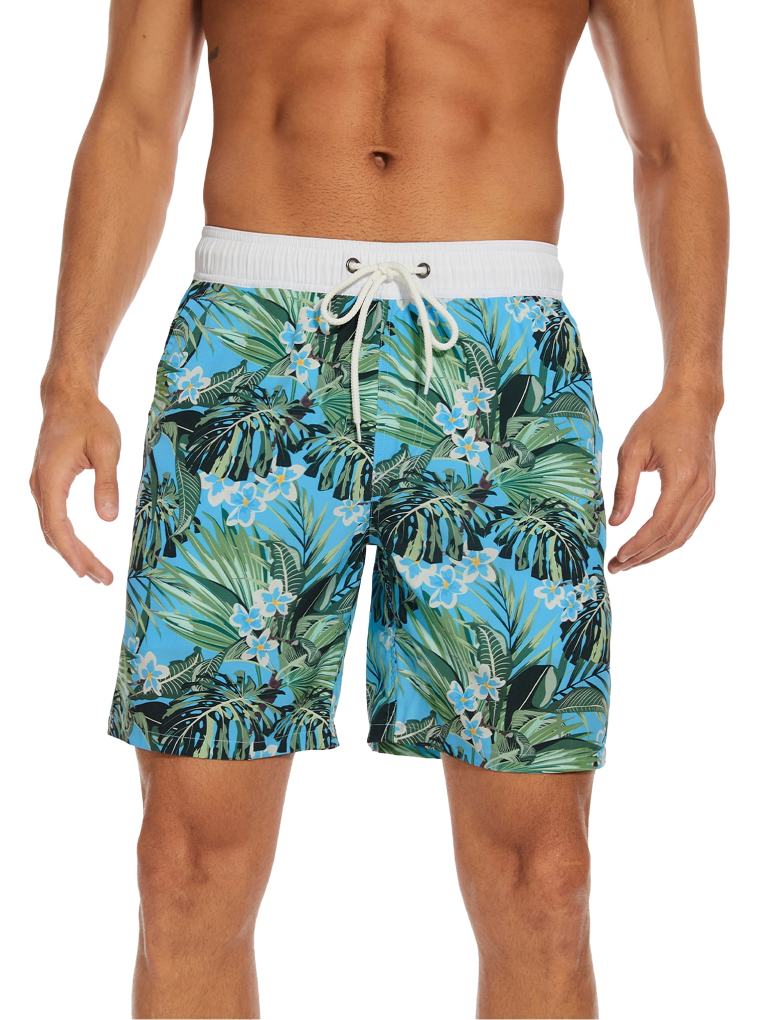 DAKIMOE Mens Swim Trunks with Compression Liner Quick Dry Sports Beach ...