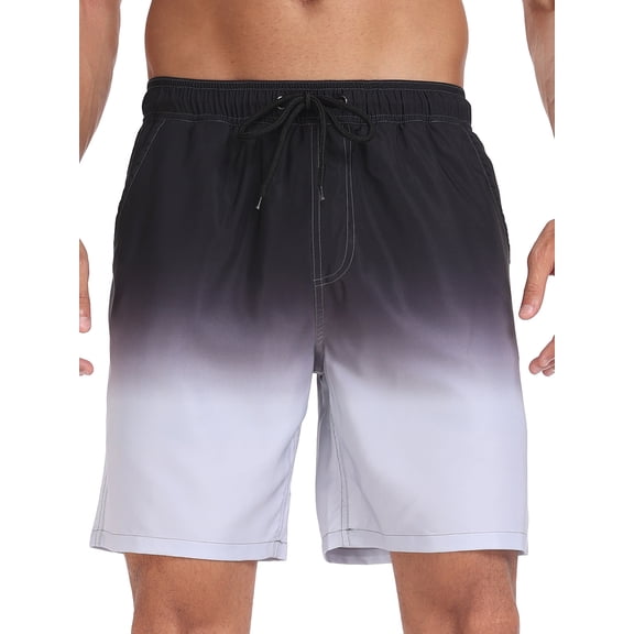 DAKIMOE Mens Swim Trunks with Compression Liner Quick Dry Sports Beach Shorts for Men Swimming Board Shorts Bathing Suits with Pockets Swimwear Surfing S to XL