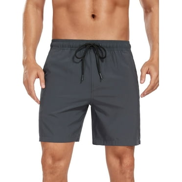 DAKIMOE Mens Swim Trunks with Compression Liner Quick Dry Sports Beach Shorts for Men Swimming Board Shorts Bathing Suits with Pockets Swimwear Surfing S to XL