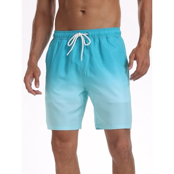 DAKIMOE Mens Swim Trunks with Compression Liner Quick Dry Sports Beach Shorts for Men Swimming Board Shorts Bathing Suits with Pockets Swimwear Surfing S to XL