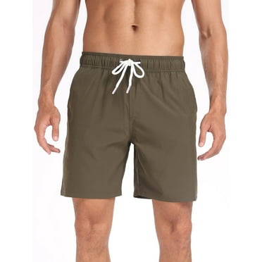 DAKIMOE Mens Swim Trunks with Compression Liner Quick Dry Sports Beach Shorts for Men Swimming Board Shorts Bathing Suits with Pockets Swimwear Surfing S to XL