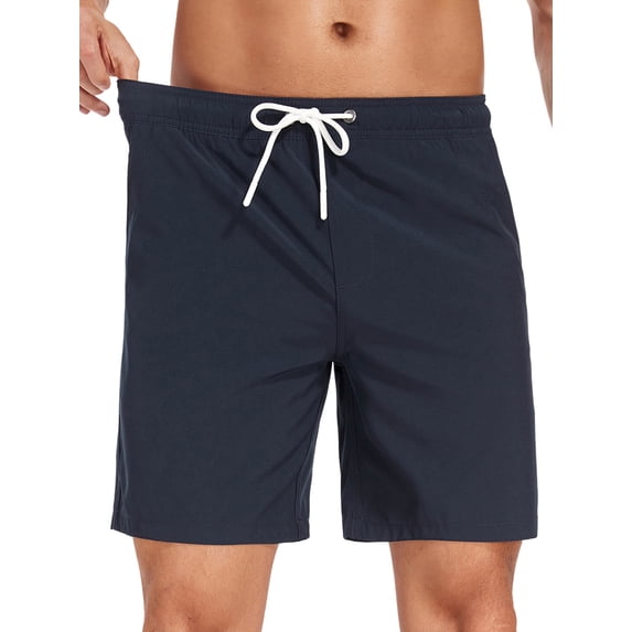 DAKIMOE Mens Swim Trunks with Compression Liner Quick Dry Sports Beach Shorts for Men Swimming Board Shorts Bathing Suits with Pockets Swimwear Surfing S to XL