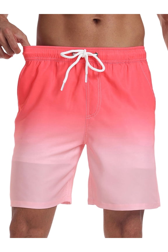Mens Swim Trunks with Compression Liner Quick Dry Sports Beach Shorts for Men Swimming Board Shorts Bathing Suits with Pockets Swimwear Surfing S to XL