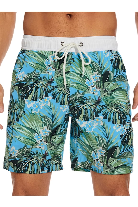 Mens Swim Trunks with Compression Liner Quick Dry Sports Beach Shorts for Men Swimming Board Shorts Bathing Suits with Pockets Swimwear Surfing S to XL