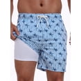 thumbnail image 1 of DAKIMOE Mens Swim Trunks 2 in 1 Swim Shorts with Compression Liner Quick Dry Swimsuits Bathing Suits Stretch Swimming Board Shorts Beach Swimwear with Zipper Pockets, 1 of 8