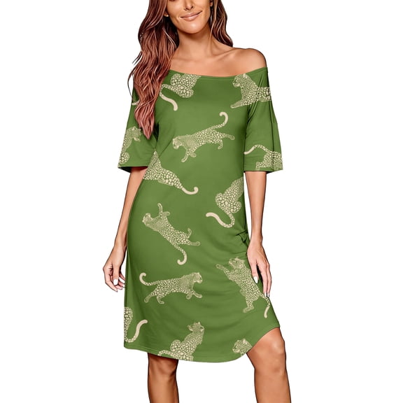 DAKIMOE Nightgowns for Women Short Sleeve Sleep Shirt Comfy Cute Casual Loose Pajamas Sleepwear Valentine's Day Gift