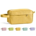 thumbnail image 1 of DAKIMOE Pencil Case Cute Pencil Pouch Corduroy Colored Large Capacity Soft Lightweight Versatile Stationary for Students Teens Adults, Yellow, 1 of 11