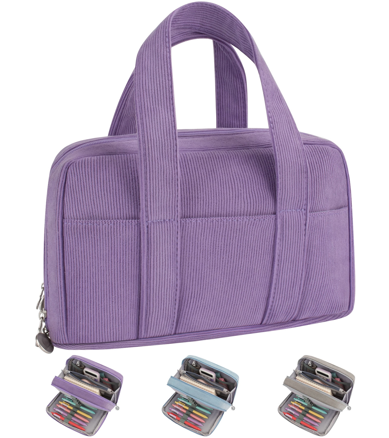Walmart promo code:  DAKIMOE Large Capacity Pencil Case with 5-Compartment,Versatile Purple Stationery Bag Pencil Pouch for Students,Teens & Adults,Perfect as Makeup Bag