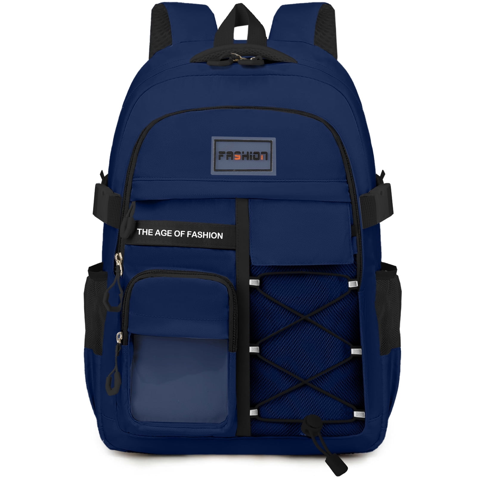 DAKIMOE School Backpack High School Bookbag Durable Large Capacity Lightweight Daypack for College Students Travel Daypack, Blue