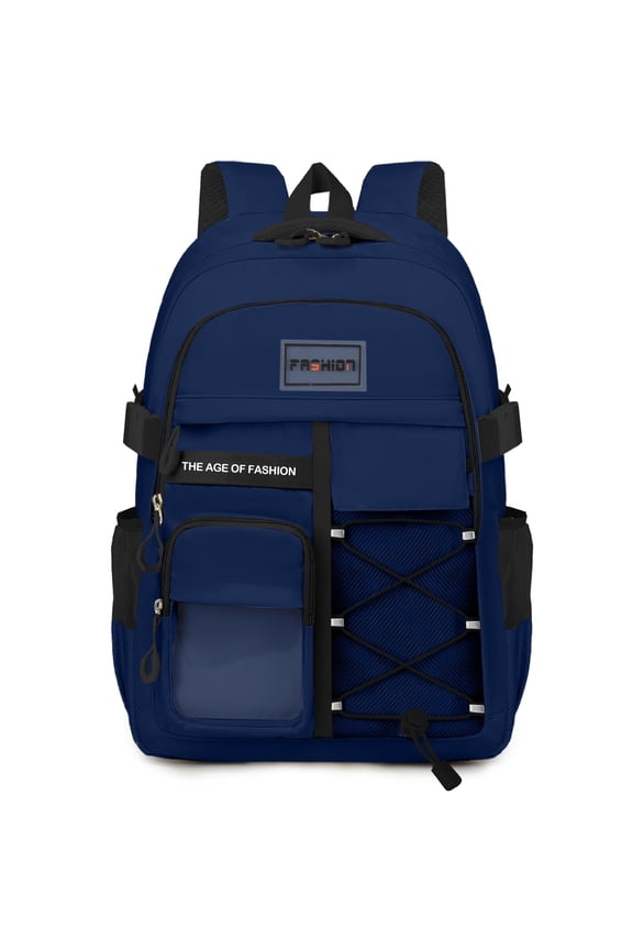 School Backpack High School Bookbag Durable Large Capacity Lightweight Daypack for College Students Travel Daypack, Blue