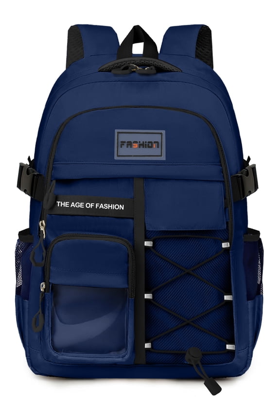 School Backpack High School Bookbag Durable Large Capacity Lightweight Daypack for College Students Travel Daypack, Blue