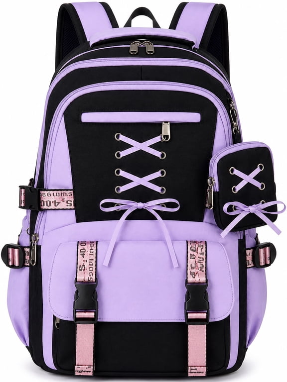 School Backpack for Girls Kids Teens Adult Large Capacity Cute Bookbag for Primary Middle High School & College Students Durable Daypack Schoolbag