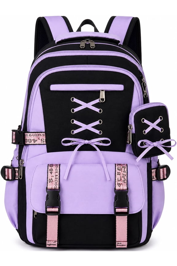 School Backpack for Girls Kids Teens Adult Large Capacity Cute Bookbag for Primary Middle High School & College Students Durable Daypack Schoolbag
