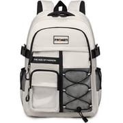 School Backpack High School Bookbag Durable Large Capacity Lightweight Daypack for College Students Travel Daypack, Grey