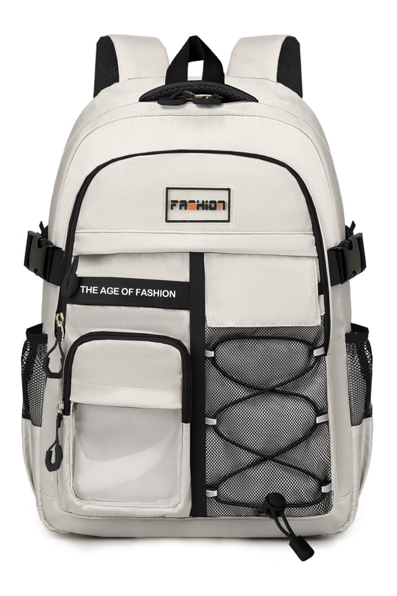 School Backpack High School Bookbag Durable Large Capacity Lightweight Daypack for College Students Travel Daypack, Grey