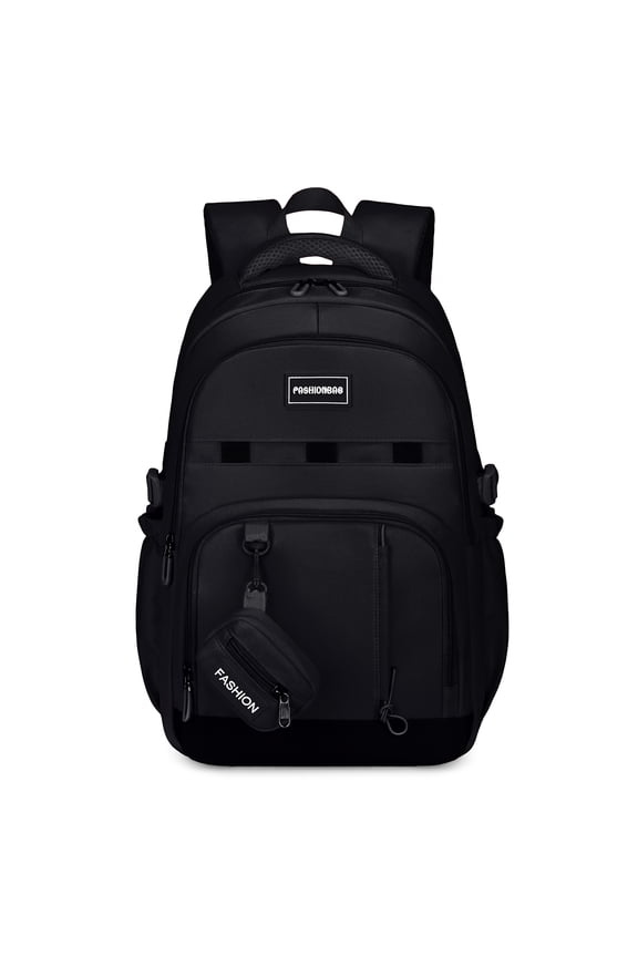 School Backpack for College High Middle School Fashion Student Bag Cute Aesthetic Teen Bookbag for Teens Women Kids Girls Black