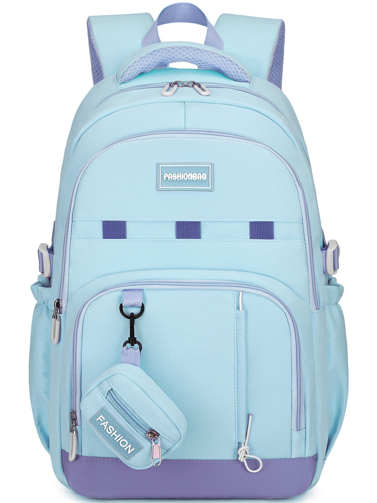 DAKIMOE School Backpack for College High Middle School Fashion Student Bag Cute Aesthetic Teen Bookbag for Teens Women Kids Girls Blue