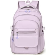 DAKIMOE School Backpack for College High Middle School Fashion Student bag, Cute Aesthetic Teen Bookbag for Teens Women, Purple