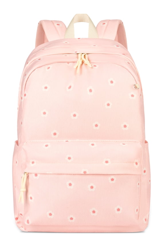 School Backpack Large Capacity Bookbag Water-Resistant Laptop Backpacks for Teen adults, Lightweight Travel Daypack for Women Middle School College Pink Flower