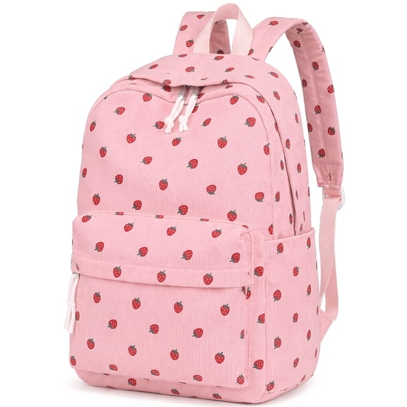 DAKIMOE School Backpack for Teens Cute Girlish Middle High School Bookbag Large Capacity Lightweight Daypack for College Students Pink