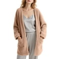 thumbnail image 1 of DAKIMOE Sleep Cardigans Robe Bed Jackets for Women Toasty Cozy Sherpa Coat Cloud-Soft House Jacket Loose Oversized Fleece Fuzzy Outwear, S-XXL, 1 of 8