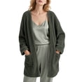 thumbnail image 1 of DAKIMOE Sleep Cardigans Robe Bed Jackets for Women Toasty Cozy Sherpa Coat Cloud-Soft House Jacket Loose Oversized Fleece Fuzzy Outwear, S-XXL, 1 of 9