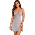 thumbnail image 1 of DAKIMOE Lingerie for Women Sexy Nightgowns Lace Chemise Babydoll Women Lingerie with Side Slits S-2XL, 1 of 10