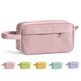 thumbnail image 1 of DAKIMOE Pencil Case Cute Pencil Pouch Corduroy Colored Large Capacity Soft Lightweight Versatile Stationary for Students Teens Adults, Pink, 1 of 11