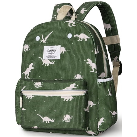 DAKIMOE Toddler School Backpack for Girls and Boys 2-5 Kids Bookbags Preschool Kindergarten Backpacks 13.5" Corduroy Daycare Bags School Travel