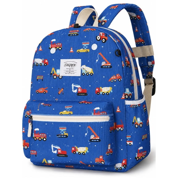 DAKIMOE Toddler School Backpack for Girls and Boys 2-5 Kids Bookbags Preschool Kindergarten Backpacks 13.5" Corduroy Daycare Bags School Travel