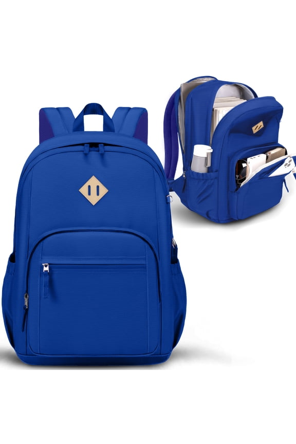Travel Backpack for Women Men Laptop Backpack with Computer Compartment Waterproof Large Capacity Wear Resistant Scratch-proof for Travel College Bussiness School, Sapphire Blue