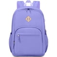 thumbnail image 1 of DAKIMOE School Backpack for College High Middle School with Computer Compartment Large Capacity Scratch-proof for Travel College Bussiness, Light Purple, 1 of 9