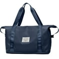 thumbnail image 1 of DAKIMOE Weekender Bags for Women, Travel Bag Carry on Gym Bag, Travel Duffle Bag with Wet Dry Pocket/Front Phone Pocket/Trolley Sleeve Pocket, Dark Blue, 1 of 9